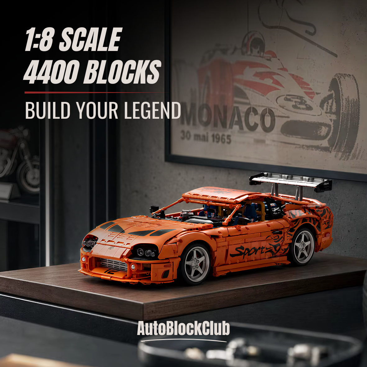 Toyota Supra A80 2JZ 1:8 | 4.508pcs