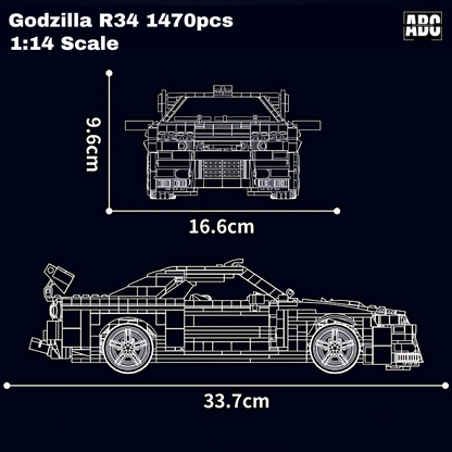 Godzilla R34 Japanese Sport Coupé | 1470pcs