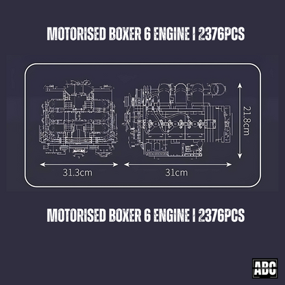 Motorized Boxer 6 Engine - 2376 PCS