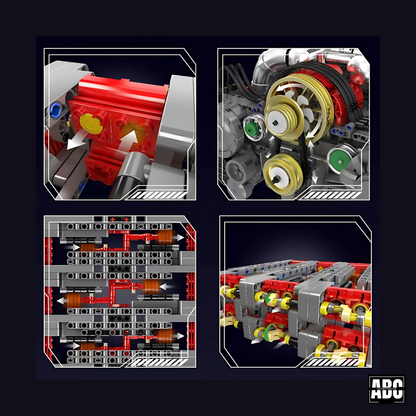 Motorized Boxer 6 Engine - 2376 PCS