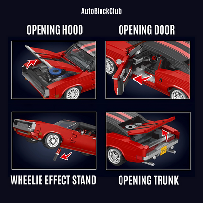 American V8 Legend - Charger Drag Monster | 1869pcs